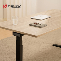 Bureau électrique réglable en hauteur à double moteur 3 niveaux, ergonomique, pour le travail assis-debout à domicile ou au bureau, certifié BIFMA