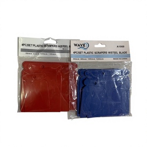 Ensemble de 4 grattoirs à mastic en plastique avec lame en acier intégrée, spatules multi-tailles 50/80/100/120 mm pour le retrait de colle et de <span class=keywords><strong>papier</strong></span> <span class=keywords><strong>peint</strong></span> - Product Image 2