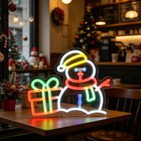 Letreros de Neón LED Acrílicos Navideños al por Mayor, Decoraciones de Mesa para Fiestas con Alimentación USB