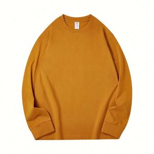 Wholesale Autumn New Cotton Long Sleeve Men's T-<b>shirts</b> Custom Print logo Acceptable Crewneck Clothes White t <b>Shirt</b> for Men - Product Image 1