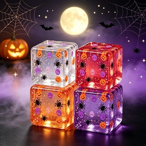 Novedad: Juguetes Antiestrés de Cubitos de Hielo para Halloween, Divertidos Juguetes de Cubo de Rebote Lento, Regalos de Halloween para Niños - Product Image 1