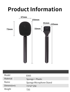 Micrófono inalámbrico Kaliou, palo de mano, Clip fría integrado de Zapata, compatible con DJI MIC <span class=keywords><strong>RODE</strong></span> <span class=keywords><strong>GO</strong></span>, mango de micrófono de espuma para entrevistas - Product Image 6
