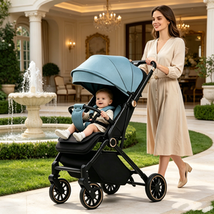 Carriola Plegable y Ajustable JXB con Barra <span class=keywords><strong>de</strong></span> Empuje, Sombrilla Portátil <span class=keywords><strong>para</strong></span> Bebés Recién Nacidos e Infantes - Product Image 1