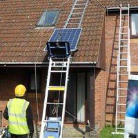 Monte-charge électrique automatique de 40 pieds en aluminium pour panneaux solaires, idéal pour la construction et la sécurité