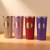 Bouteille d'eau tendance 2026, virale et scintillante |   Gobelet isotherme de luxe 17 oz orné de diamants |   Articles de fête esthétiques pour boissons