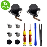 Kit Perbaikan Thumb Stick Pengganti Joy-Con untuk Nintendo Switch 3D Joystick Analog Sticks NS Lite Alat Perbaikan Kontroler