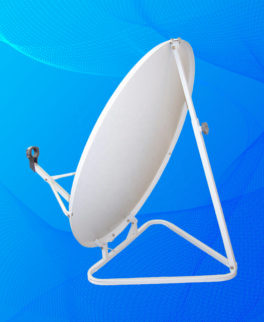 SANWEI High Gain Ku Band 10.7-12.75GHz 60cm Steel Outdoor TV Antenna Satellite Dish Triangle Base Mount F/D 0.65 360 Azimuth