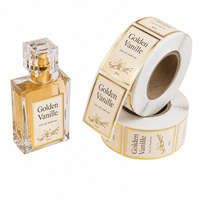 Étiquettes de bouteilles de parfum en papier mat gaufré avec feuille métallique adhésive pour boîtes de parfum et emballages de coffrets cadeaux – Fabricant sur mesure