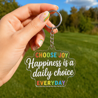 Porte-clés en acrylique transparent en gros, imprimé, lettres colorées, cadeau, logo personnalisé, porte-clés en acrylique positif – Grande Vente