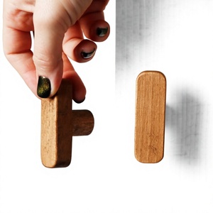 Juego de tiradores redondos de madera para gabinetes, diseño moderno, hechos a mano, ligeros, duraderos, para montaje en puerta, decoración de muebles de cocina para interiores/exteriores - Product Image 5