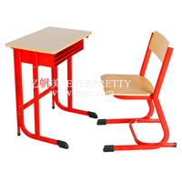 Ensembles de bureau et de chaises en bois vert blanc réglables simples agrandir le cadre en métal pour les étudiants en classe mobilier scolaire