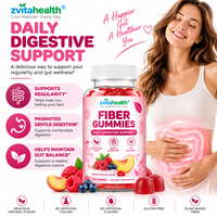 Gummies de fibres sans sucre à marque privée, formule personnalisée avec 5g de fibres prébiotiques pour un soutien digestif quotidien