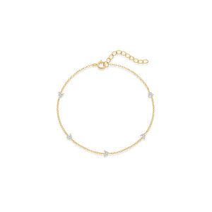 Pulsera de Plata de Ley S925 para Mujer, Clásica para Uso Diario, con Circonita Cúbica, Chapada en Oro, Estilo Moderno, Venta al por Mayor - Product Image 2