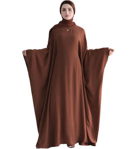 Abito Casual musulmano Abaya da donna con Hijab tradizionale abito da preghiera arabo Batwing Maxi <span class=keywords><strong>stile</strong></span> medio <span class=keywords><strong>orientale</strong></span> ispirato al caftano - Product Image 1