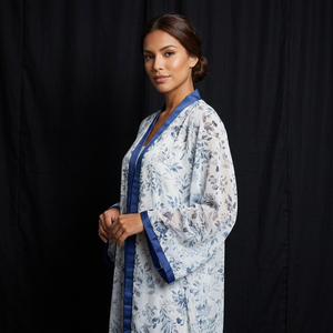 Promotion 2026 : Robe longue musulmane de Ramadan, style Dubaï, modeste, à col en V, ornée de perles et de paillettes, en polyester respirant et léger, à manches longues, longueur cheville, couleur unie, collection Printemps - Product Image 1