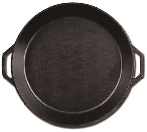 Poêle à <span class=keywords><strong>paella</strong></span> en fonte pré-assaisonnée de grande taille 19 pouces, poêle à frire, grandes poignées en boucle, poêle de camping, plaque à pizza - Product Image 1