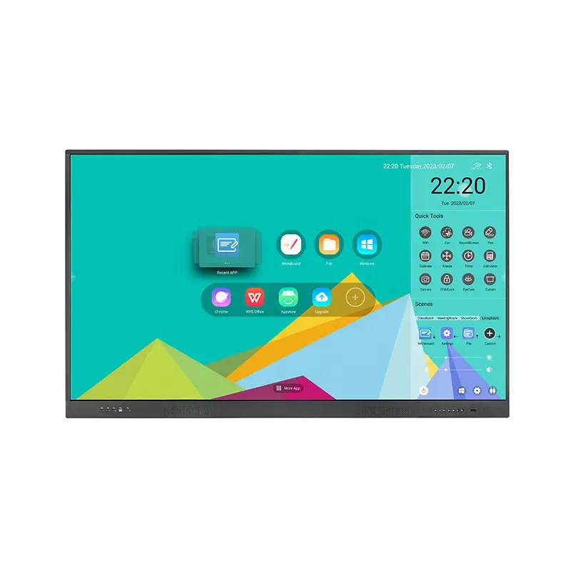Riotouch 4G + 32G ou maior 982EA série 75 86 polegada smart TV painel de toque placa interativa com android 11 para a educação