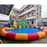 Toboggan gonflable avec piscine, toboggans aquatiques gonflables pas chers, toboggan gonflable géant pour adultes