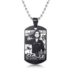Collier Anime Tokyo Avengers Cosplay Figure en acier inoxydable Dog Tag Sweater Chain Chokers Fashion Jewelry for Fans - Product Image 4