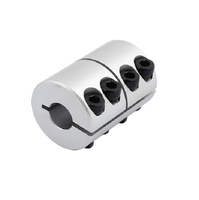 Accouplement de moteur à arbre en aluminium, coupleur rigide à serrage, anodisé noir, pour moteur pas à pas CNC, servomoteur, imprimante 3D, fabricant OEM