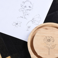 Papel carbón de un solo lado logotipo personalizado A4 100 hojas hoja de papel carbón de calco de transferencia de carbono de grafito negro para papel de madera