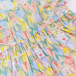 Conjunto de 3 Piezas de Verano <span class=keywords><strong>para</strong></span> Bebé Unisex Pinuotu, Mono de Algodón con Volantes, Estilo Dulce Princesa, Body Personalizado con Gráficos <span class=keywords><strong>para</strong></span> Recién Nacido - Product Image 4