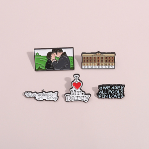 Orgullo y prejuicio esmalte Pin personalizado Mr <span class=keywords><strong>Darcy</strong></span> romántico amante historia libro broches mochila solapa insignia joyería regalo para lectores - Product Image 2