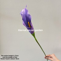 Lys Calla Artificiel Haut de Gamme, Matériau Floral Réaliste ; Soie Imprimée en 3D, Finition Tactile Réaliste ; Fournitures Décoration Maison, Fait Main