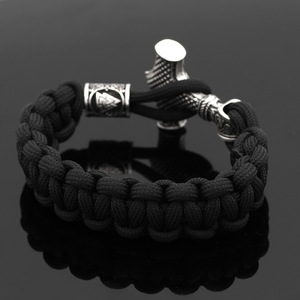 Bracciale Vichingo Mitologia Norrena Catena Multistrato Martello <span class=keywords><strong>Thor</strong></span> Testa Lupo Ciondolo Uomo Gioielli Ingrosso Fornitore - Product Image 3