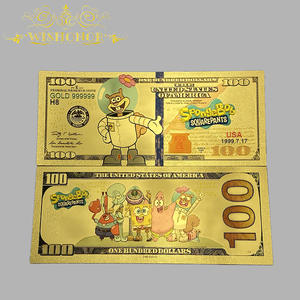 Schöne Spongebob-Banknoten Amerika Gold-Banknote Anime-Banknoten in 24k Goldplattierung - Product Image 5
