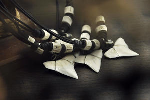 حقيقي القرش الأسنان الخرز قابل للتعديل قلادة حبل - Product Image 3