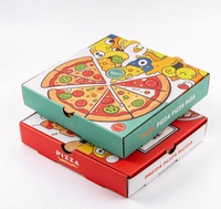 Boîtes à pizza avec logo 18 pouces 35 cm en carton ondulé pour frites et hamburgers, emballage personnalisé en papier kraft, vente en gros Eco7 12 14 15