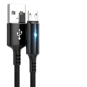 Nuevo 100W carga rápida de Flash Luz de respiración 5A teléfono móvil luminoso USB carga rápida Android Nylon trenzado V8 <span class=keywords><strong>Cable</strong></span> de carga - Product Image 6