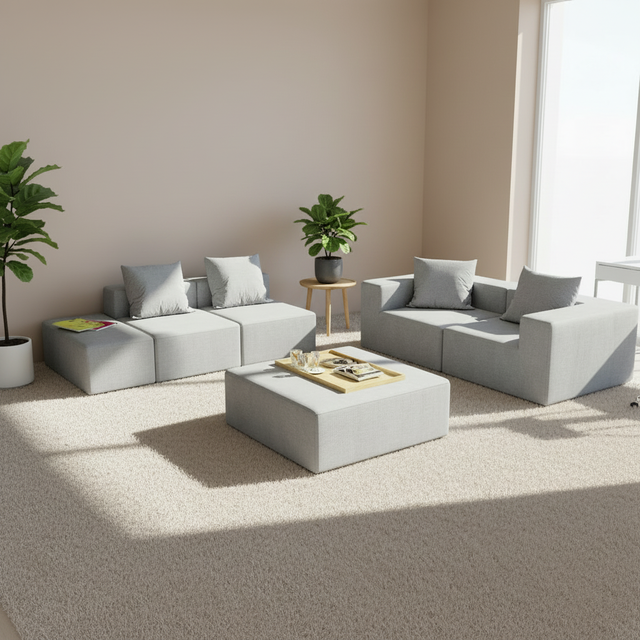 Welcome Customization Couch Sectional for Compressed Sofa Furniture Filling High Density Foam Home 3 Seats Washable Fabric Sofa