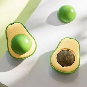 ของเล่นแมวติดผนังรูปอะโวคาโด พร้อมความสนุกแบบกัดได้ ปลอดภัย ดีต่อสุขภาพ ของเล่นเคี้ยวสำหรับลูกแมว ช่วยทำความสะอาดฟัน ของเล่นกัดสำหรับแมว - Product Image 5