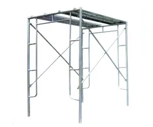 EN131 aluminum mobile beam scaffolding ladder with 160x40x194.5 Open Size h frame scaffolding for construction building