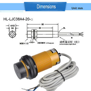 Interrupteur de proximité capacitif LJC38A4-20-Z/BX LJC38A4-20-Z/AX LJC38A4-20-Z/BY, interrupteur de position 18mm - Product Image 6