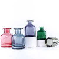 Vente en gros clair 50ml - 200ml bouteilles de parfum de maison aromatique décoratif en vrac bouteille de diffuseur de roseau vide avec usine de liège