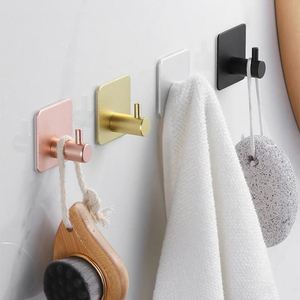 Adhesive Wall Hooks Door Key Clothes Coat Hanger Hook Bathroom Robe Towel Holder Organizer Hanging Hook Shelf <b>Kitchen</b> Hardware - Product Image 3