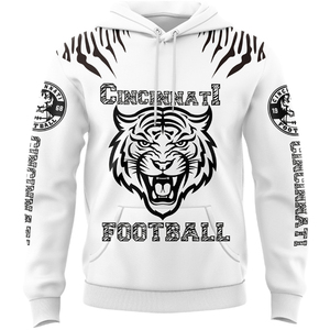 DOVEARK OEM/ODM Personalizzato USA Football Cincinnati Teams Nuova <span class=keywords><strong>Felpa</strong></span> Bianca con Cerniera, Leggings, Vestito con Cappuccio, <span class=keywords><strong>Felpa</strong></span> Pullover - Product Image 5