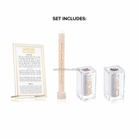 Coffret Havdalah Judaica en Lucite, Porte-allumettes Besamim en Acrylique, Collection Waterdale, Cadeaux pour Pessa'h, Chabbat et Purim