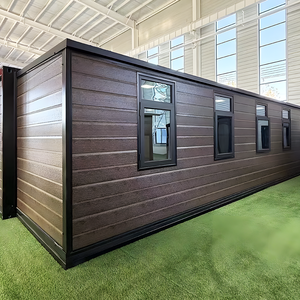 Maison de conteneur extensible de luxe de 40 pieds, maison moderne à double aile, maisons préfabriquées avec balcon à toit triangulaire - Product Image 3