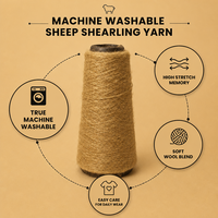 Fil fantaisie en chenille anti-boulochage teint en vrac, 2/32 Nm, acrylique et nylon, pour tricot à la main et machine, lavable en machine, effet laine de mouton