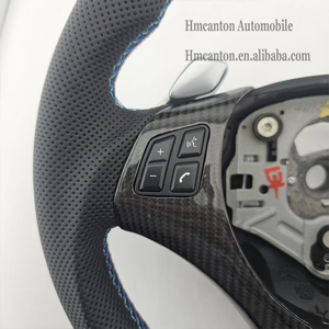 พวงมาลัยหนังคาร์บอนไฟเบอร์แบบเจาะรู รุ่นใหม่ สำหรับรถยนต์ BMW E90 E91 E92 E93 ซีรีส์ 3 - Product Image 4