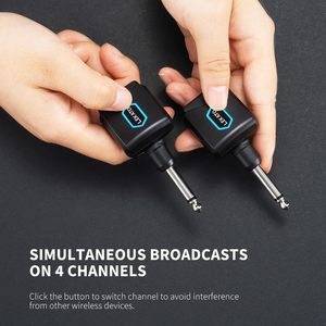 Sistema de guitarra inalámbrico Lekato, transmisor y receptor de 5,8G con estuche de carga, sonido de alta fidelidad, accesorio musical portátil - Product Image 6