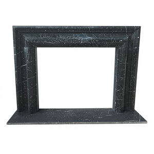 कस्टम आकार आधुनिक ग्रे संगमरमर के फायरप्लेस चारों ओर नक्काशीदार पुष्प पैटर्न पत्थर मैटल वाटरप्रूफ, बाथरूम विला के लिए टिकाऊ - Product Image 5