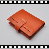 Dompet Pria Kulit Asli dengan Kantong Koin dan Tempat Kartu Otomatis dari Aluminium Grosir untuk Pria