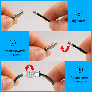 Keychain Tag Rope Metal Wire <b>Cable</b> Loop Screw <b>Lock</b> Gadget Ring Key Keyring Circle Camp Fittings - Product Image 5