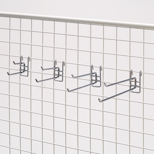 Siêu thị hiển thị <span class=keywords><strong>Hooks</strong></span> đôi dòng kim loại giá thẻ linh hoạt lưới Bảng điều chỉnh lưới tường móc cho cửa hàng bán lẻ - Product Image 1