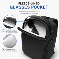Sac à dos de voyage OEM personnalisé en gros, sac à dos pour ordinateur portable imperméable avec poche antivol et poche en polaire pour les voyages d'affaires et le quotidien